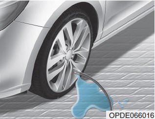 Lekke band (met tire mobility kit)