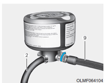 Lekke band (met tire mobility kit)