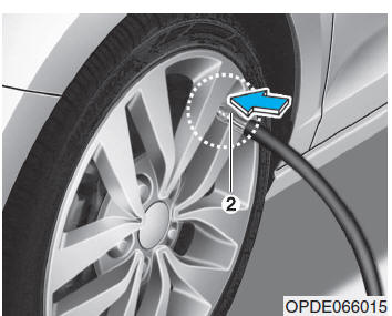 Lekke band (met tire mobility kit)