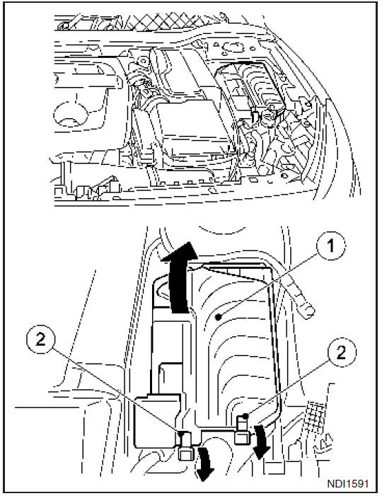 Motorruimte en bagageruimte