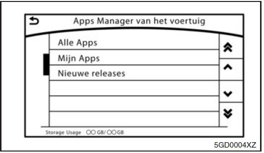 Voertuig AppsManager (indien aanwezig)